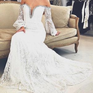 Brenda Rose White Lace Gown (Prom / Wedding / Formal)